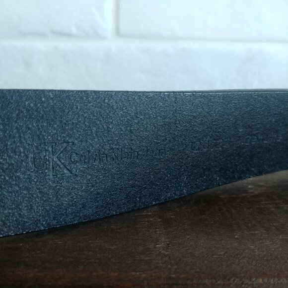 Calvin Klein genuine leather black belt silver buckle Medium - Picture 10 of 13